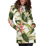 Heliconia Pattern Women'S Hoodie Dress
