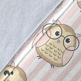 Cute Owl Leaf Premium Blanket