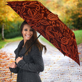 Cocoa Beans Tribal Polynesian Pattern Umbrella