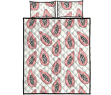 papaya pattern Quilt Bed Set