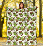 Coconut Pattern Print Design 04 Premium Blanket