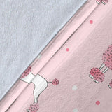 Poodle Dog Pink Color Theme Premium Blanket