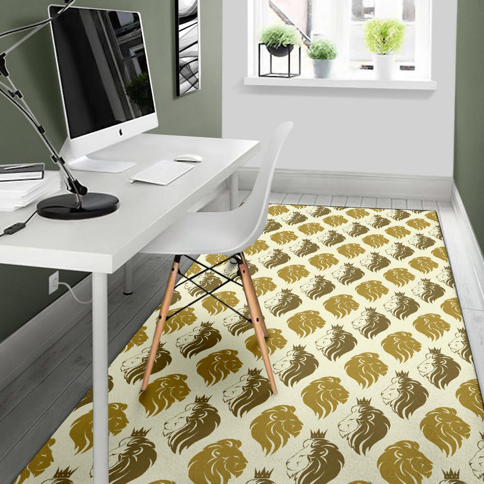 Lion Pattern Print Design 02 Area Rug
