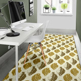 Lion Pattern Print Design 02 Area Rug