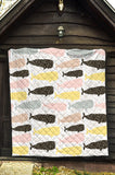 Whale Dot Pattern Premium Quilt