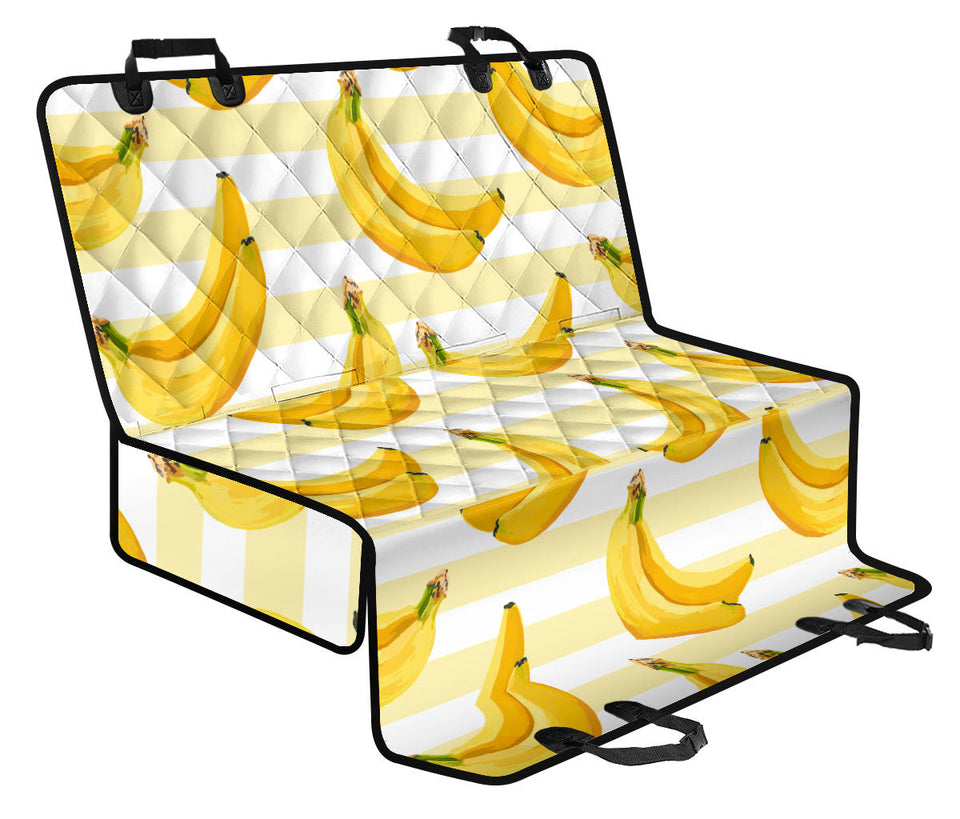 Banana Pattern Blackground Dog Car Seat Covers