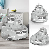 Cute Raccoons Leaves Dot Bean Bag Cover