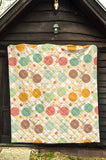Bicycle Pattern Print Design 01 Premium Quilt