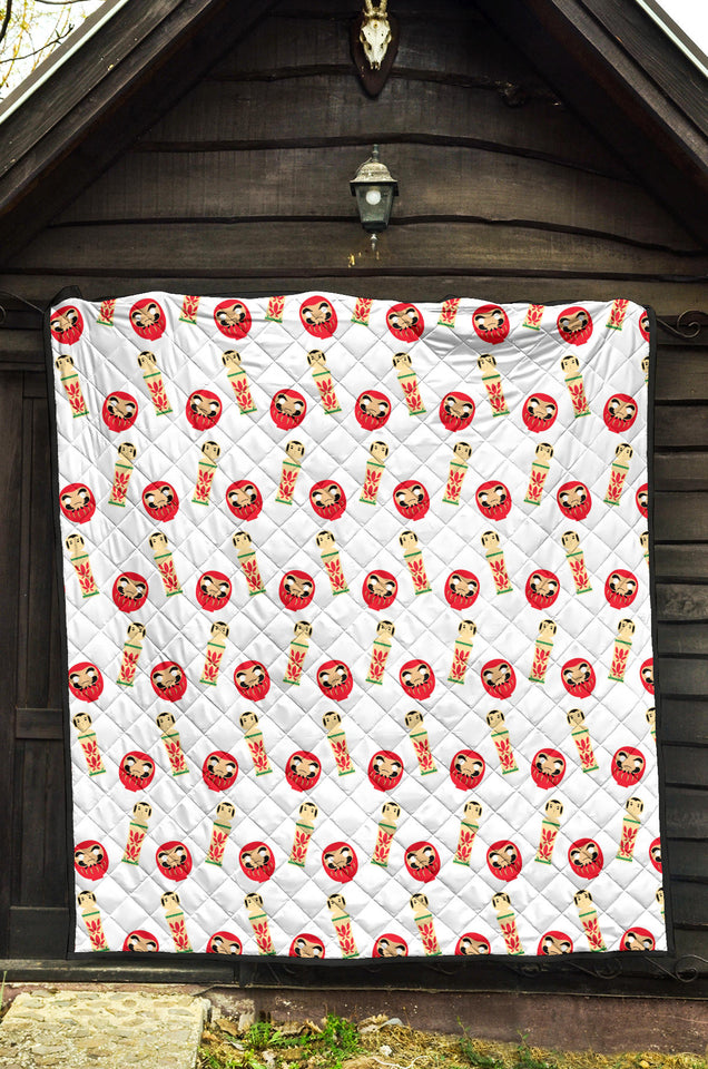 Daruma Japanese Wooden Doll Premium Quilt