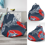 Koi Fish Carp Fishs Hand Drawn Japanese Art Bean Bag Cover