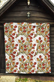 Red Tulips And Daffodils Pattern Premium Quilt