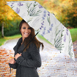 Hand Painting Watercolor Lavender Umbrella