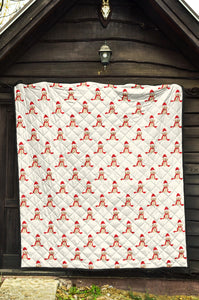 Golden Retriever Pattern Print Design 01 Premium Quilt