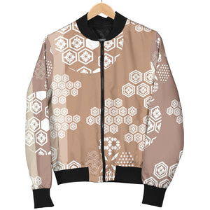 Beautiful Hexagon Japanese  Pattern Women'S Bomber Jacket