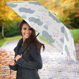Cute Rhino Heart Pattern Umbrella