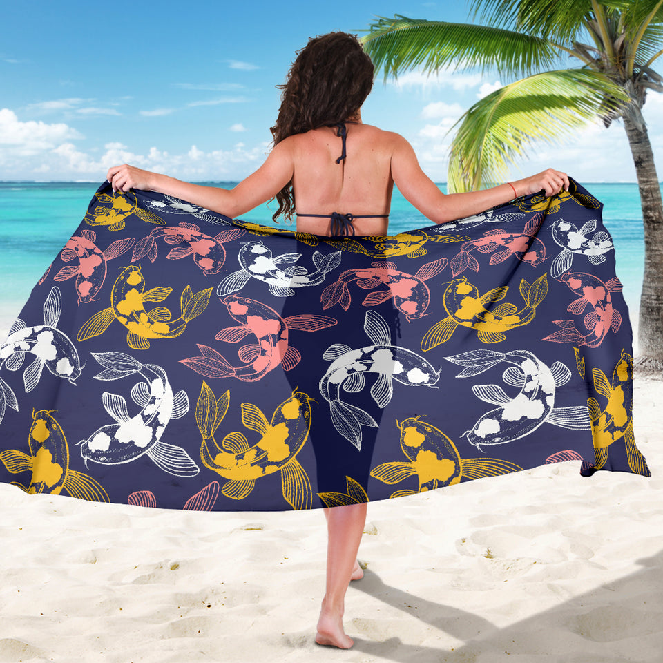 Koi Fish Carp Fish Pattern Sarong