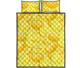 lemon pattern Quilt Bed Set