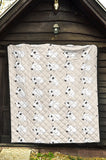 Bull Terrier Pattern Print Design 01 Premium Quilt