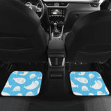 Cute White Sea Lion Seals Pattern Front And Back Car Mats