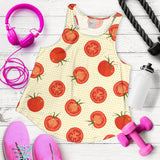 Tomato dot background Women Racerback Tank Top