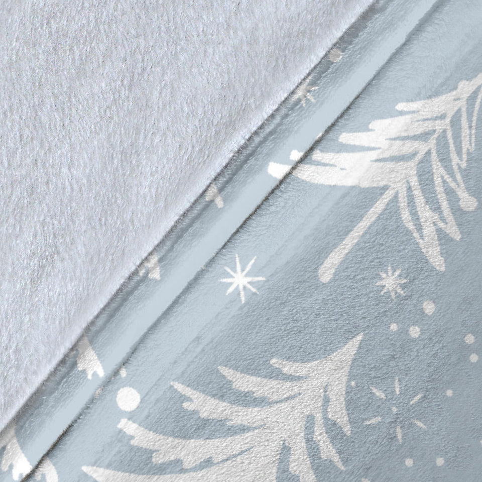 Christmas Tree Winter Forest Pattern Premium Blanket