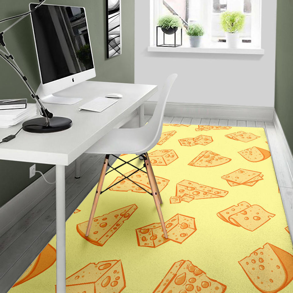Cheese Design Pattern Area Rug