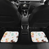 Cute Chihuahua Puppie Pattern Front And Back Car Mats