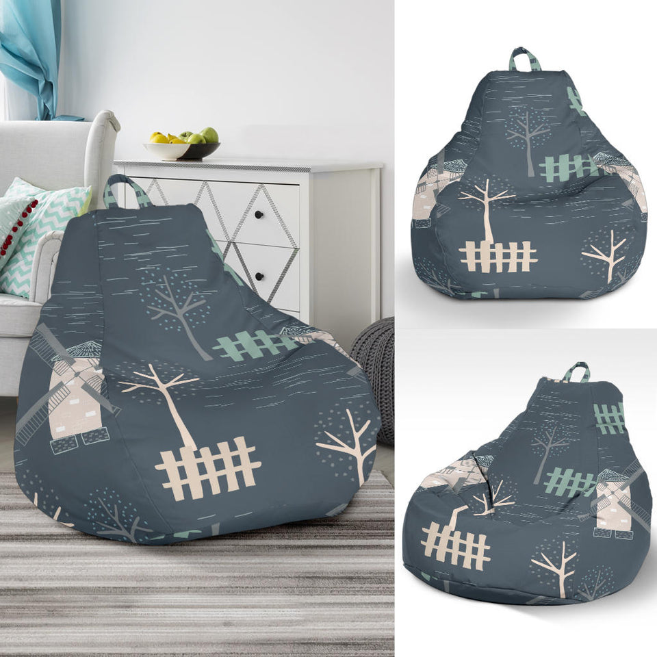 Windmill Tree Pattern Bean Bag Cover
