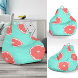 Grapefruit Green Background Bean Bag Cover