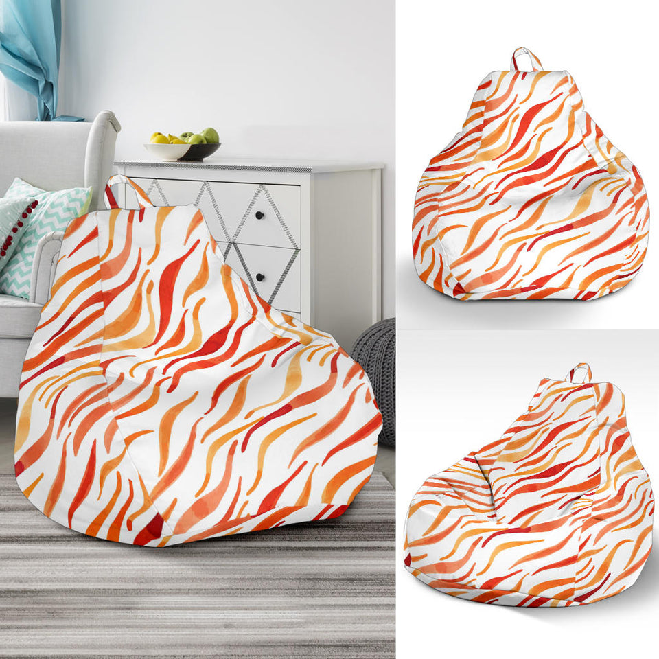 Fire Flame Watercolor Pattern Bean Bag Cover