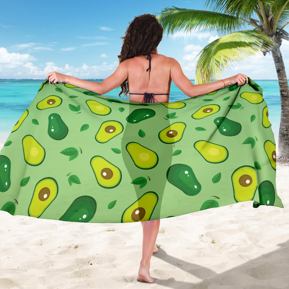 Avocado Pattern Green Background Sarong