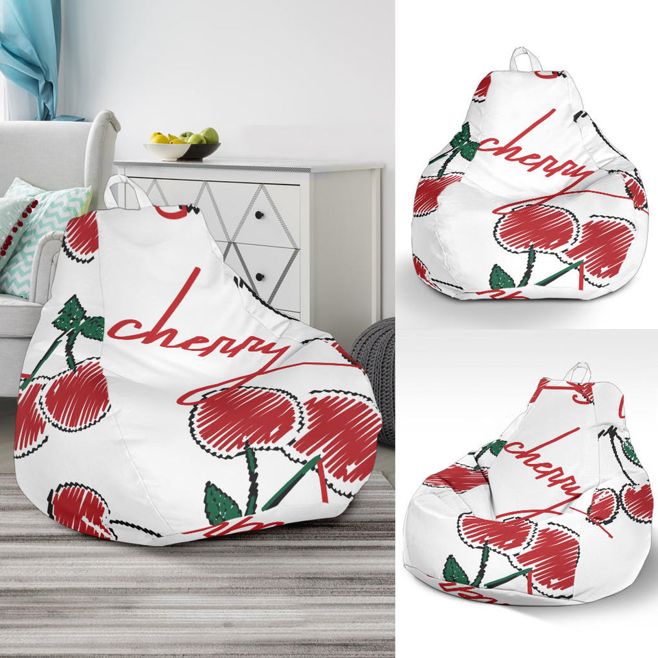 Hand Drawn Cherry Pattern Bean Bag Cover