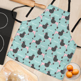 Poodle Dog Green Background Adjustable Apron