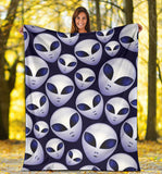 Alien Pattern Print Design 01 Premium Blanket