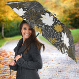 Beautiful Gold Autumn Maple Leaf Pattern Umbrella