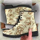 Windmill Wheat Pattern Leather Boots