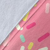 Pink Donut Glaze Candy Pattern Premium Blanket