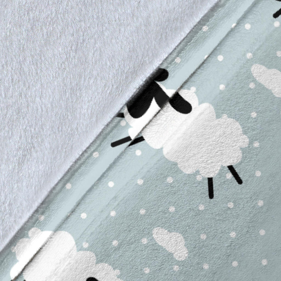 Sheep Polka Dot Cloud Pattern Premium Blanket