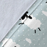 Sheep Polka Dot Cloud Pattern Premium Blanket