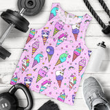 Cute ice cream cone animal pattern Men Tank Top