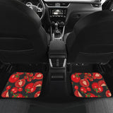 Tomato Black Background Front And Back Car Mats