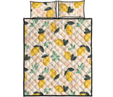 lemon flower leave pattern Quilt Bed Set