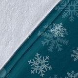 Snowflake Pattern Dark Background Premium Blanket