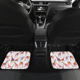 Giraffe Pattern Print Design 02 Front and Back Car Mats