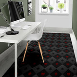 Casino Cards Suits Pattern Print Design 05 Area Rug