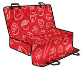 Sushi Pattern Red Background Dog Car Seat Covers