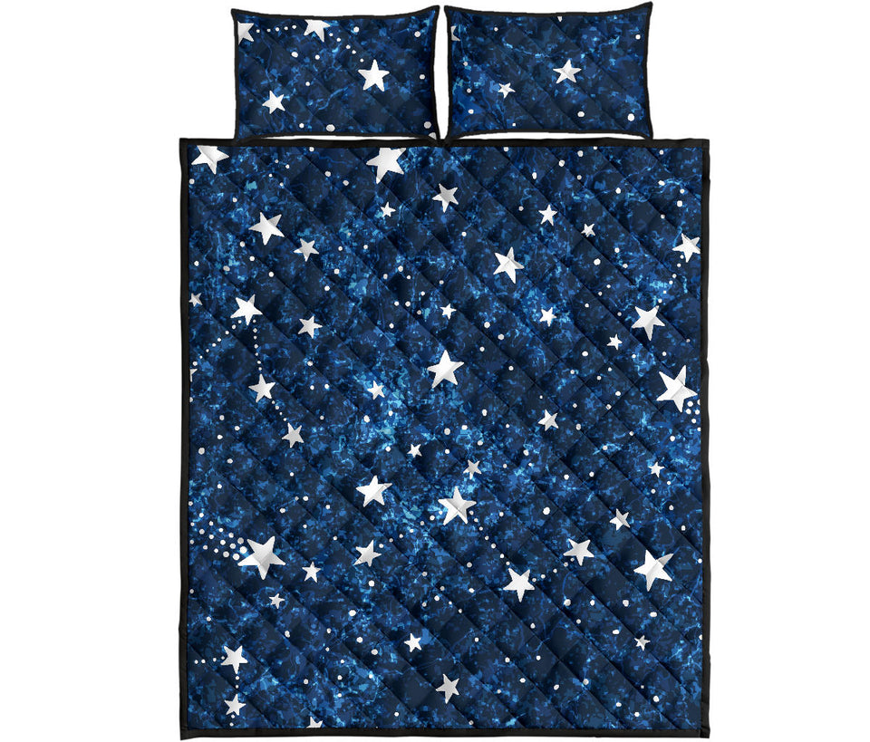 Night sky star pattern Quilt Bed Set