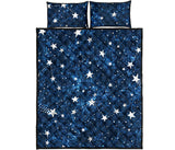 Night sky star pattern Quilt Bed Set