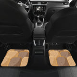 Bread Toast Pattern Print Design 04 Front and Back Car Mats