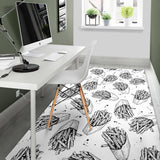 Hand Drawn French Fries Pattern Area Rug